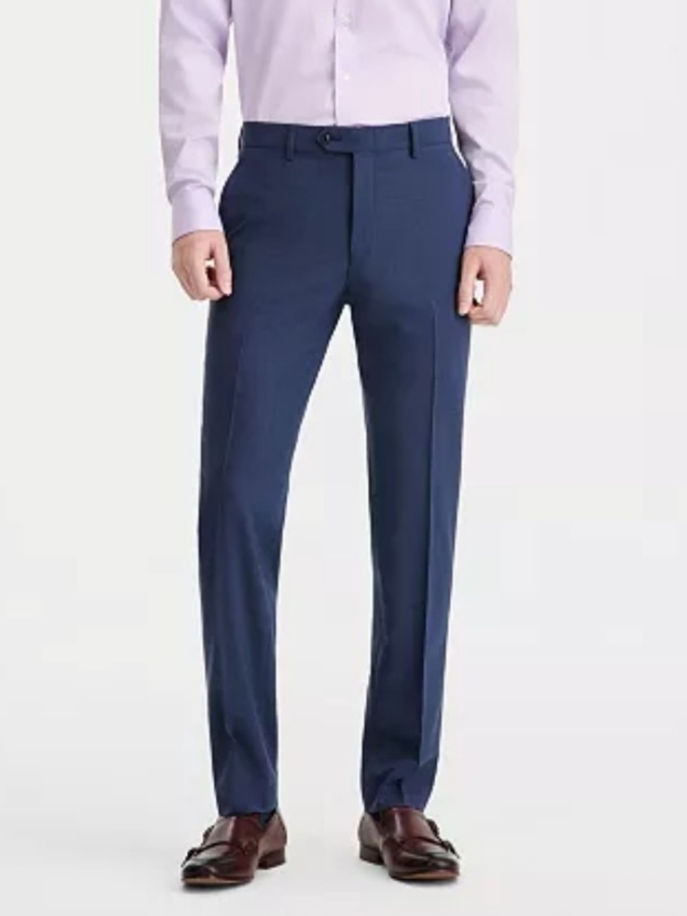 Bar III Slim Fit Blue Wool Dress Pants, Flat Front Straight Leg Sz 32. Excellent